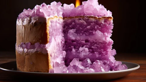 Purple Crystal Cake Photography