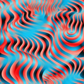 Red and Blue Waves Abstract Seamless Pattern Design