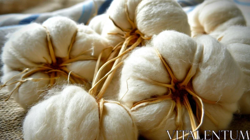 Close-up of Fluffy Cotton Plant | Nature Photography AI Image