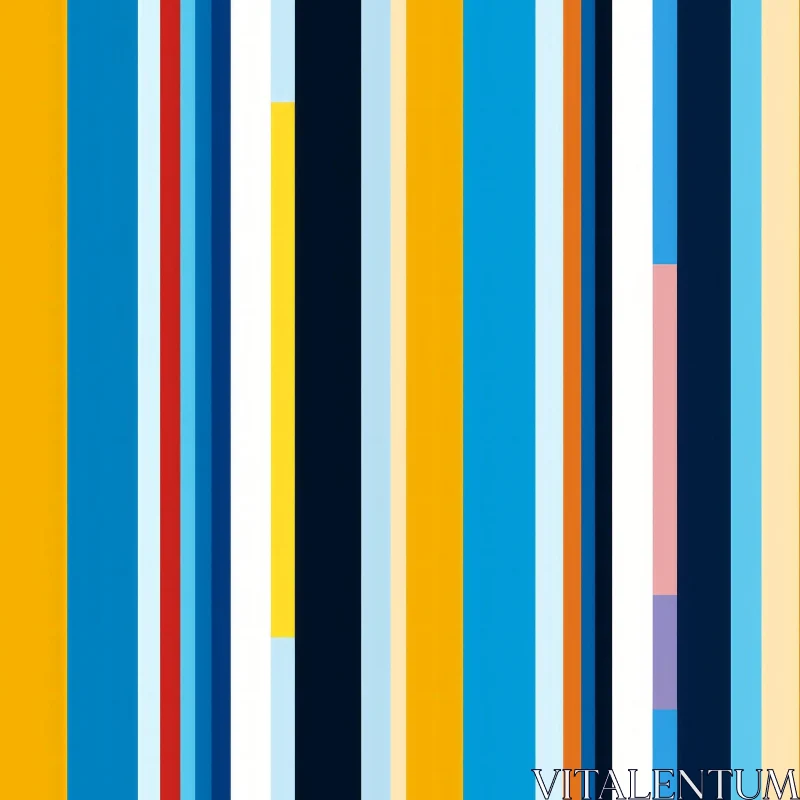 Colorful Abstract Painting with Vertical Stripes AI Image