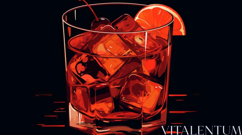 Exquisite Glass of Cocktail Illustration AI Image