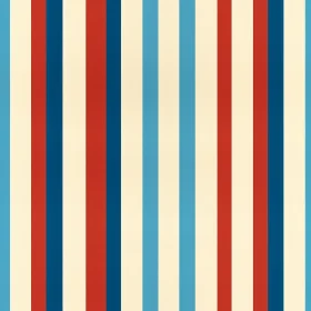 Red, Blue, and Cream Vertical Stripes Pattern