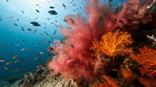 Captivating Underwater Photo of a Colorful Coral Reef