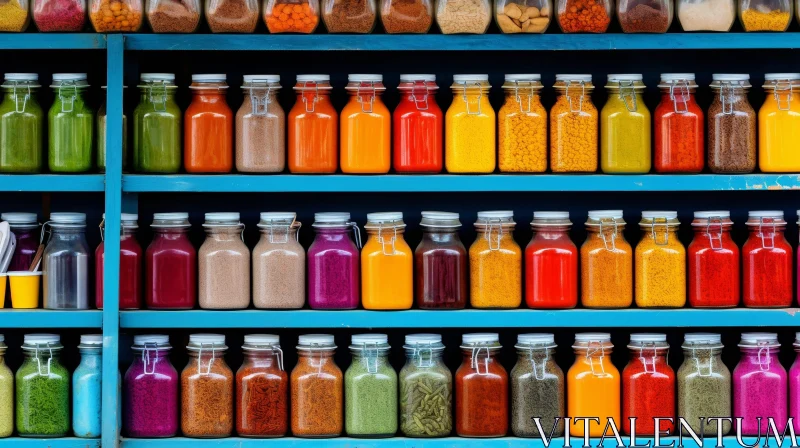 Colorful Spice Shop Photo AI Image