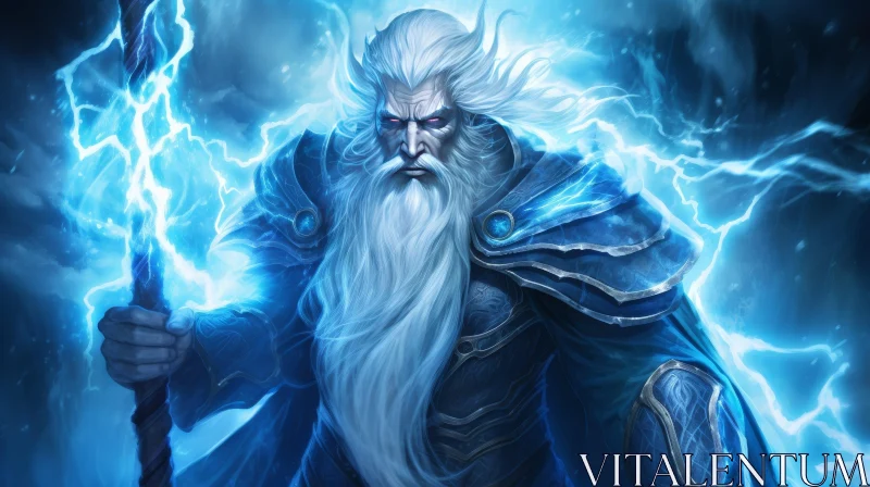 AI ART Zeus - Greek God of Sky and Thunder