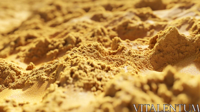 Close-up of a Light Golden Sand Dune AI Image