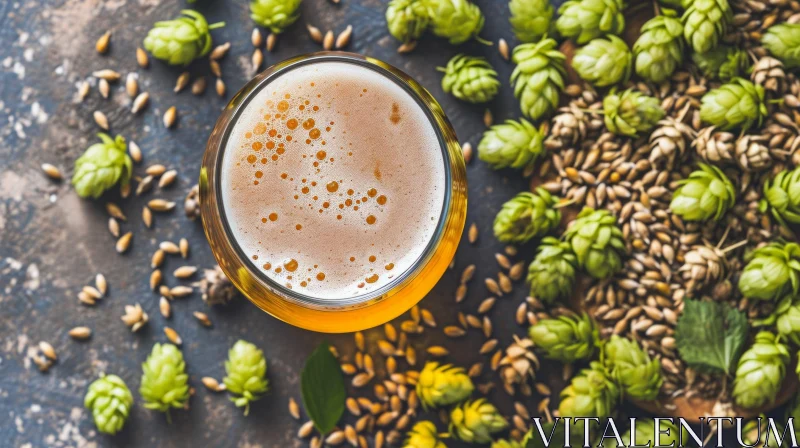 Exquisite Glass of Beer: A Visual Feast for Beer Lovers AI Image