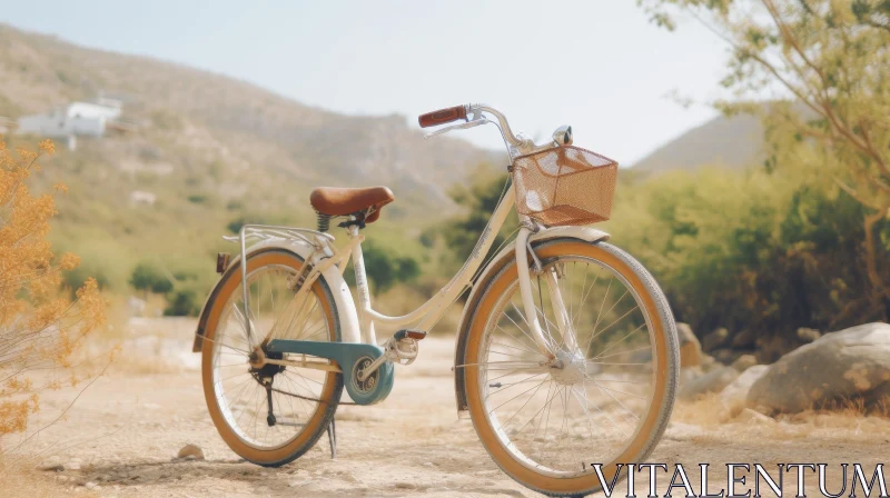 Vintage Bicycle on Dirt Road AI Image