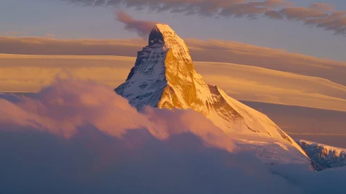 Majestic Matterhorn: Alpine Beauty in Snow
