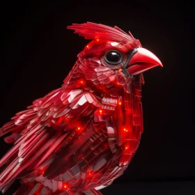 Red LED Cardinal: A Shining Example of Technological Artistry