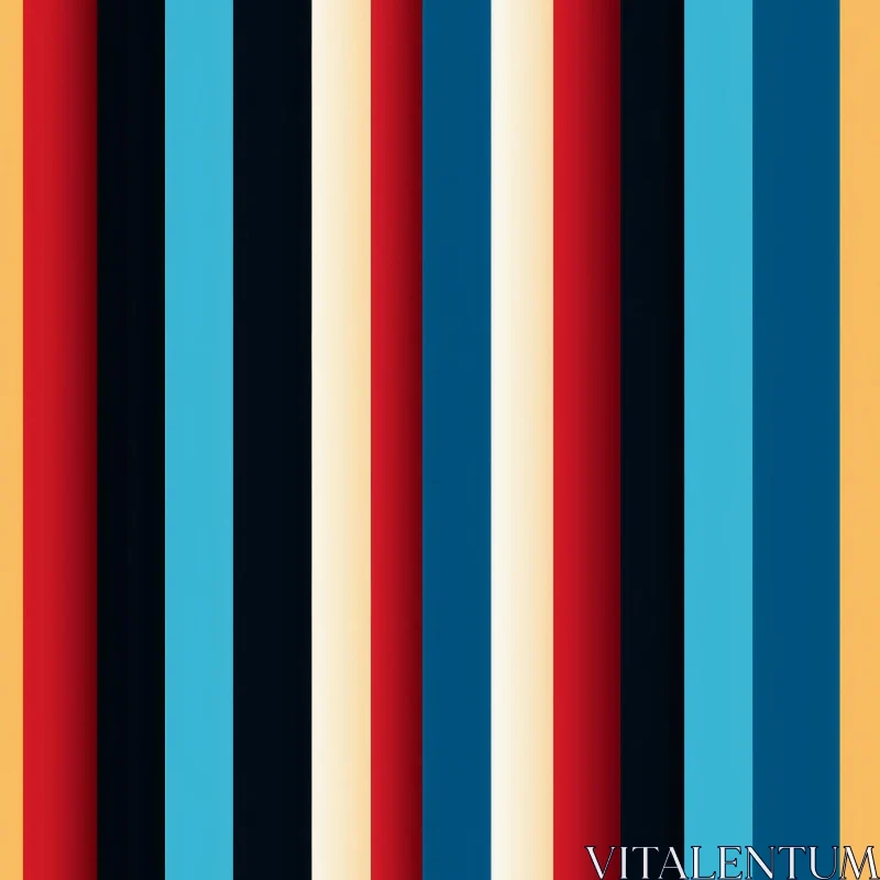 Colorful Retro Vertical Stripes Pattern AI Image