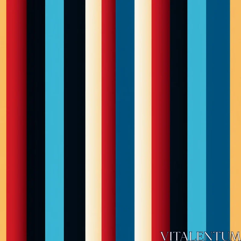 Colorful Retro Vertical Stripes Pattern