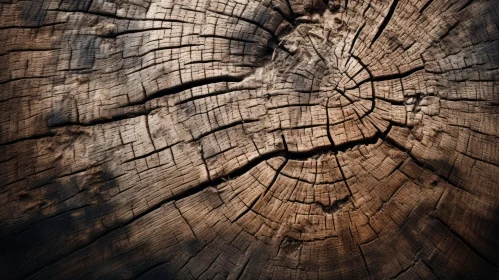 Detailed Tree Trunk Cross-Section