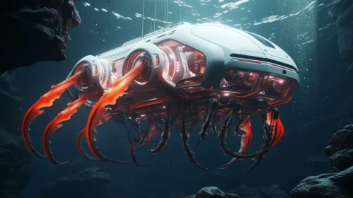 Futuristic Underwater Exploration: Submarines, Octopuses, and More
