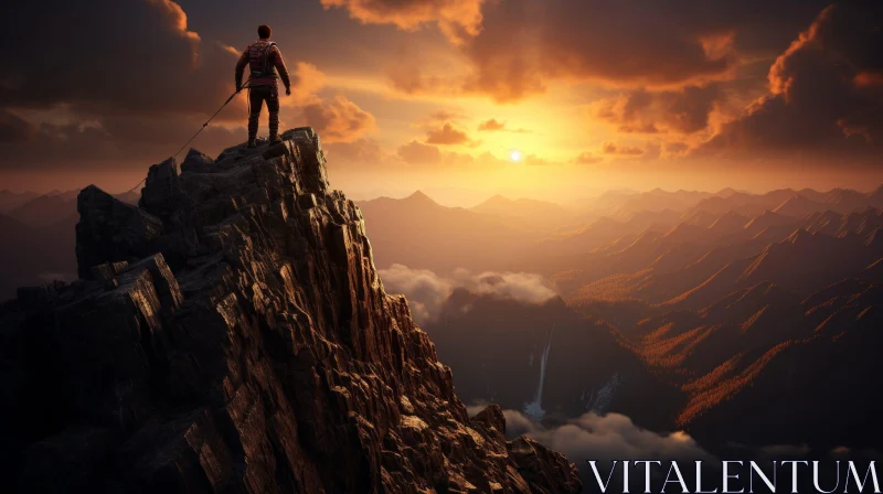 Majestic Mountain Sunset View