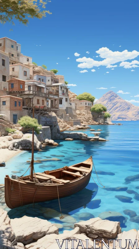 Tranquil Coastal Village Overlooking the Sea