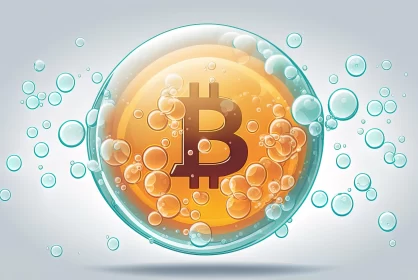 Bitcoin and Bubbles: A Captivating Fusion of Fluid Art and Cryptopunk Illustration