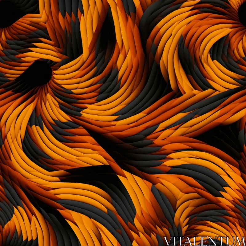 AI ART Curved Shapes Abstract Background | Vibrant 3D Effect