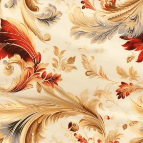 Delicate Floral Pattern on Cream Background