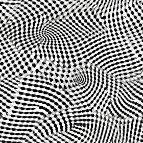 Halftone Black and White Optical Illusion Pattern