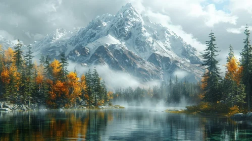 Serene Mountain Lake in Autumn | Tranquil Nature Scene