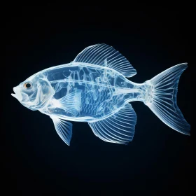 X-Ray Fish Illustration: A Translucent and Precisionist Representation