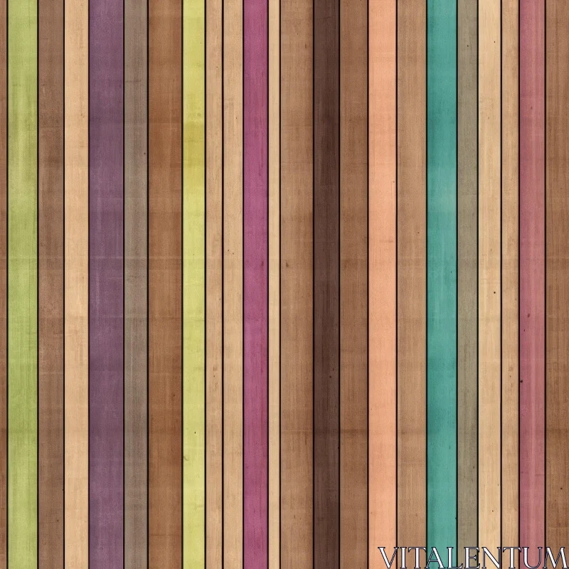 Pastel Wooden Fence Texture | Seamless Vertical Boards AI Image