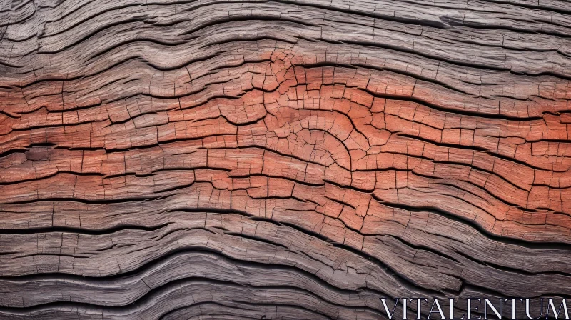 AI ART Rustic Tree Trunk Texture Close-Up