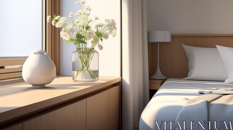 AI ART Modern Bedroom 3D Rendering | Minimalist Interior Design