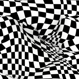 Waving Black and White Checkered Flag