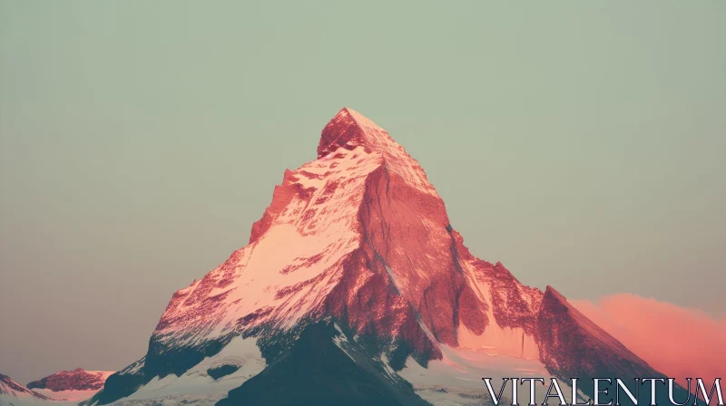 Majestic Matterhorn: Alpine Beauty in Soft Light AI Image