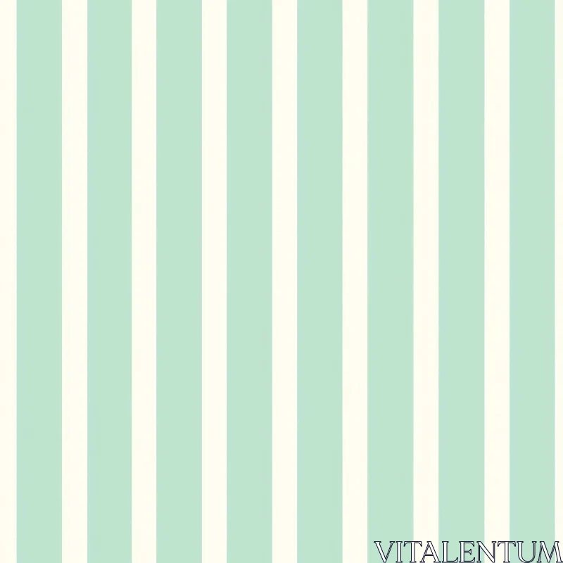 Mint Green and White Vertical Stripes Pattern AI Image