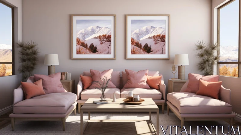 AI ART Modern Living Room Interior Design