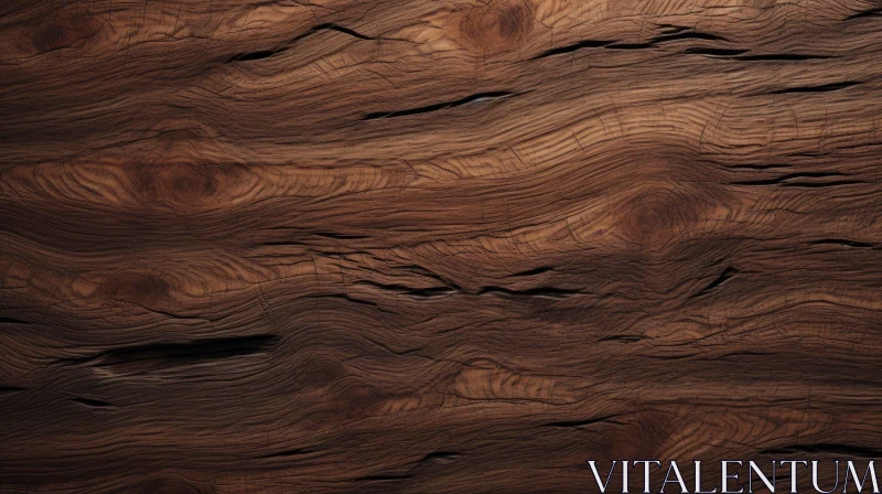 AI ART Dark Wooden Surface Texture Close-Up