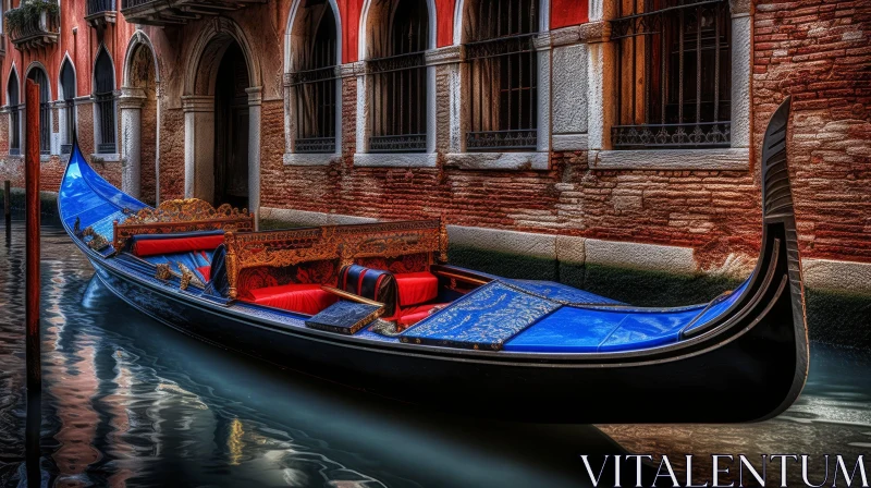 Romantic Gondola Scene in Venice, Italy AI Image