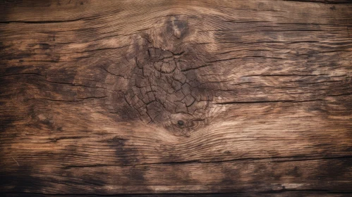 Rustic Dark Wooden Table Close-Up