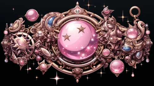Enchanted Crystal Ball in Ornate Frame