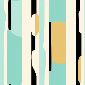 Retro Organic Shapes Vector Pattern