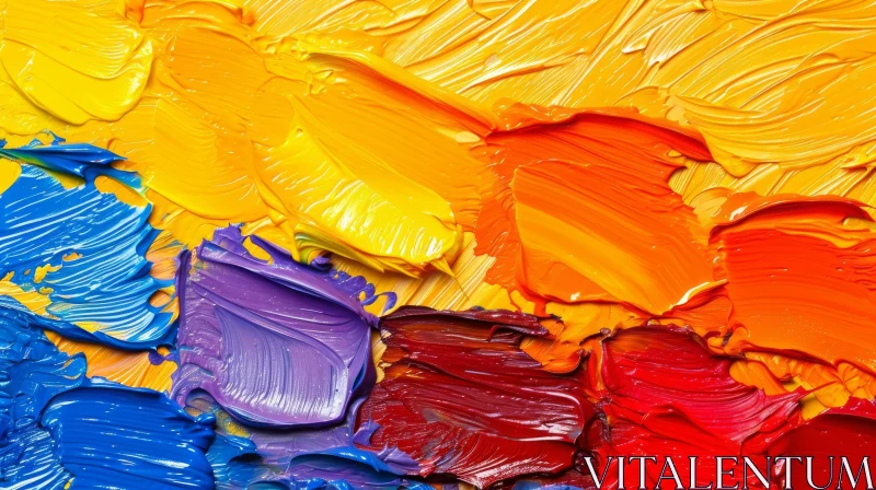 AI ART Colorful Oil Paints Palette Close-up