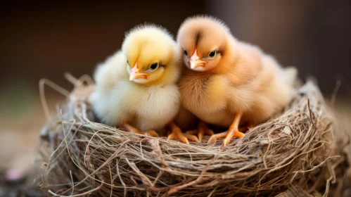 Adorable Baby Chicks in Nest - A Testament to Empowerment