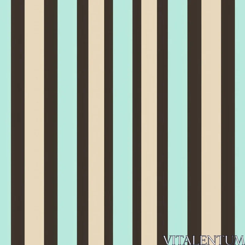 Brown, Cream, Blue Vertical Stripes Pattern AI Image