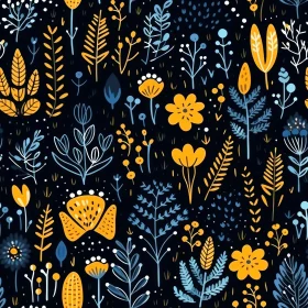Charming Hand-Drawn Floral Pattern