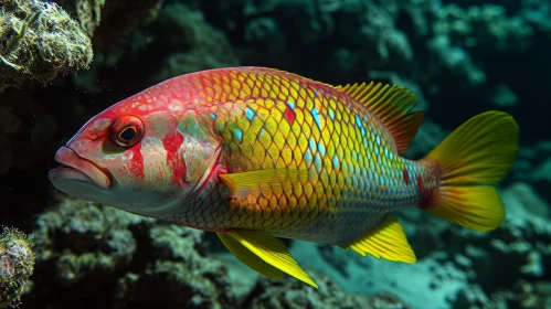 Colorful Fish Swimming in a Coral Reef - Captivating Underwater Beauty