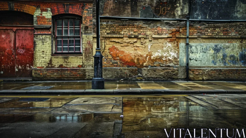 AI ART Rainy Day in London: Captivating Street Scene