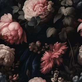 Vintage Floral Blue Pattern