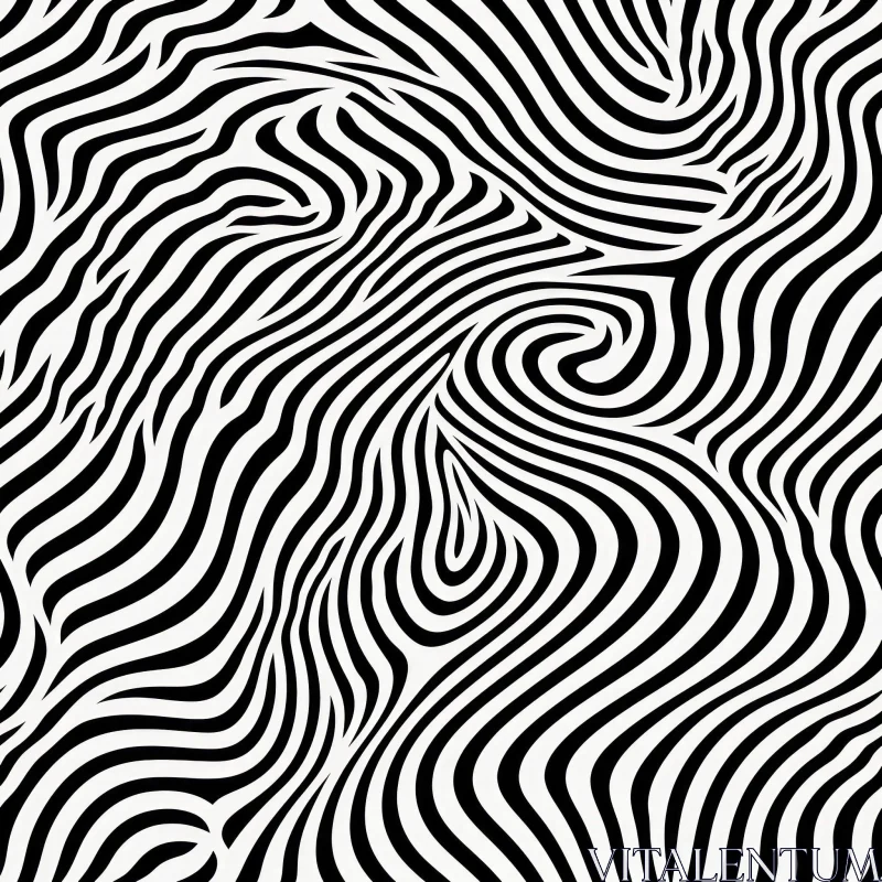 Zebra Skin Seamless Pattern - Vector Illustration AI Image