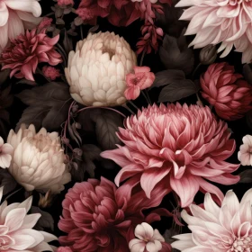 Dark Floral Seamless Pattern - Home Decor & Fabric Design