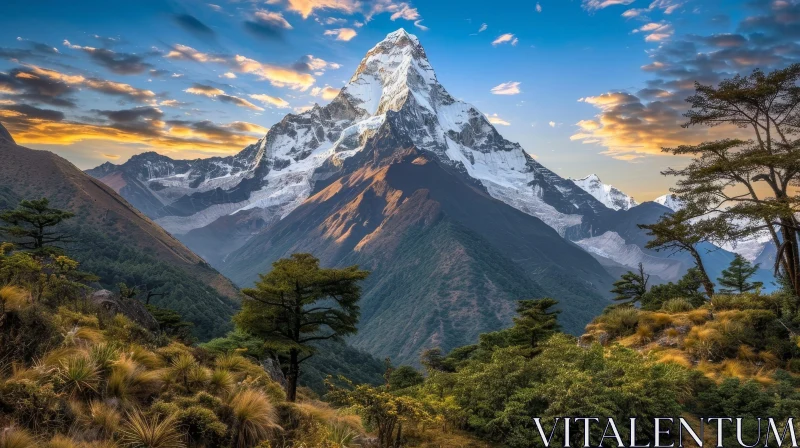 Ama Dablam: Majestic Mountain in the Himalayas AI Image