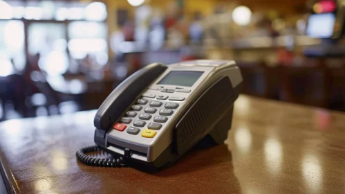 Black and Gray Payment Terminal in Restaurant or Cafe