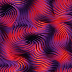 Red and Purple Waves Seamless Pattern - Unique Design Element